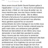 Posté par Perrine sur sa page Facebook - Avis sur Airus Sound